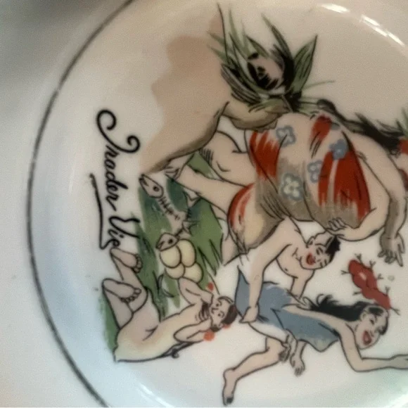 Vintage Trader Vic’s Tiki Bar Ceramic Ashtray with Polynesian Dancers - Picture 6 of 6